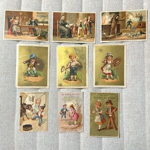 9 vintage collector trading ephemera cards